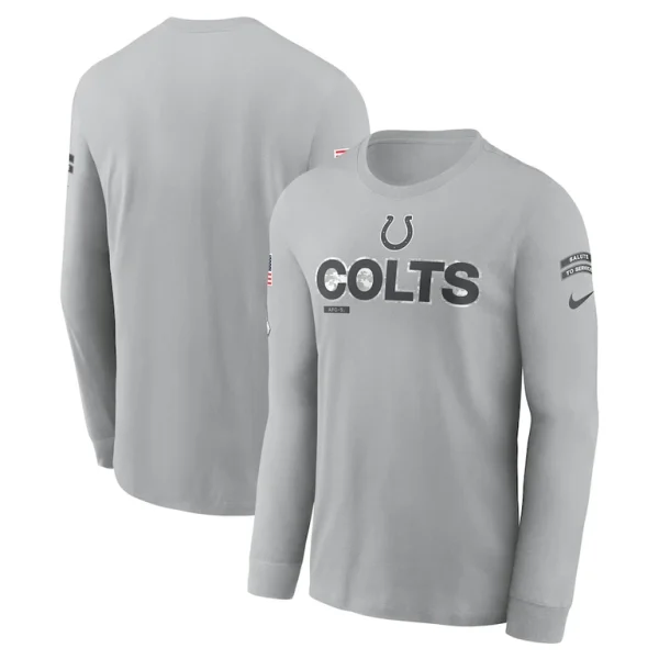 Indianapolis colts nike 2024 salute to service long sleeve t shirt Gray