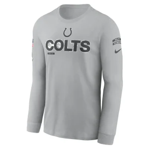Indianapolis colts nike 2024 salute to service long sleeve t shirt Gray M