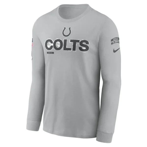 Indianapolis colts nike 2024 salute to service long sleeve t shirt Gray M