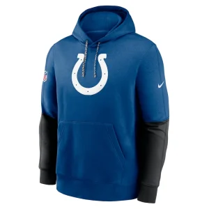 Indianapolis colts nike 2024 sideline club pullover hoodie Royal M