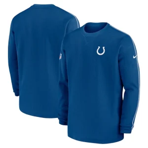 Indianapolis colts nike 2024 sideline coaches long sleeve top Royal