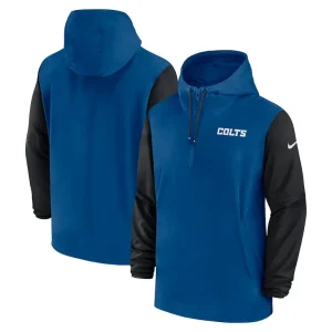 Indianapolis colts nike 202425 sideline pre game player 12 zip hoodie jacket Royalblack