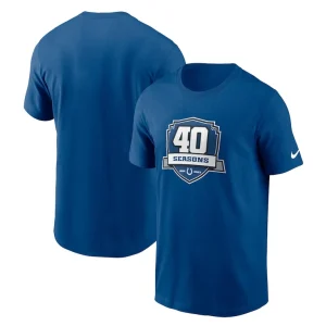 Indianapolis colts nike 40th anniversary essential t shirt Royal