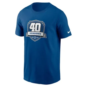 Indianapolis colts nike 40th anniversary essential t shirt Royal M