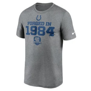 Indianapolis colts nike 40th anniversary legend performance t shirt Heather gray M