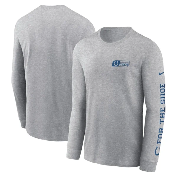 Indianapolis colts nike all out long sleeve t shirt Heather gray