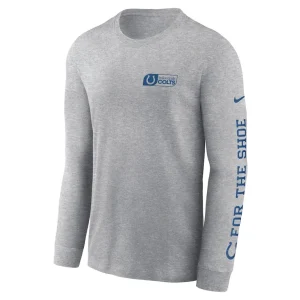 Indianapolis colts nike all out long sleeve t shirt Heather gray M