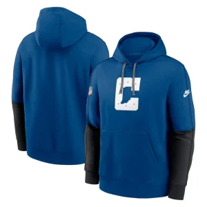 Indianapolis colts nike alternate logo club tri blend pullover hoodie Royal