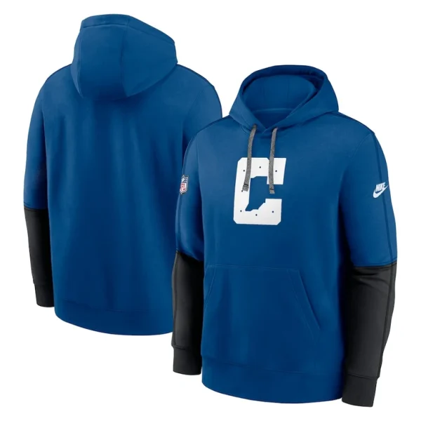 Indianapolis colts nike alternate logo club tri blend pullover hoodie Royal