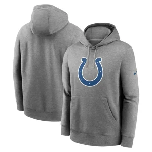 Indianapolis colts nike club logo pullover hoodie Heather gray