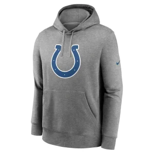 Indianapolis colts nike club logo pullover hoodie Heather gray M