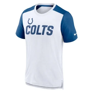 Indianapolis colts nike color block team name t shirt Whiteheather royal M