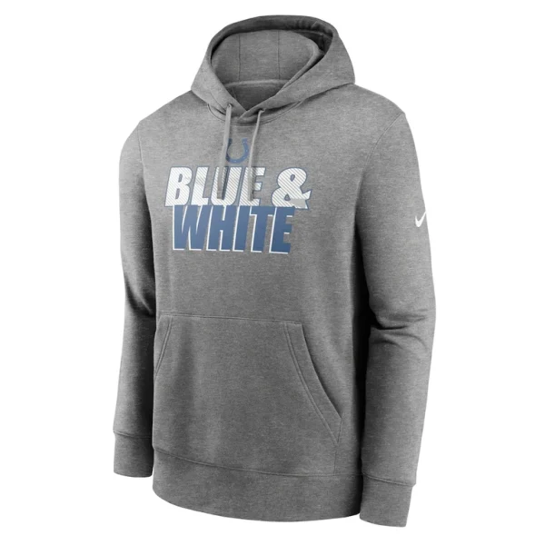 Indianapolis colts nike fan gear local club pullover hoodie Heathered charcoal M