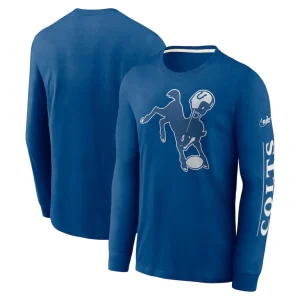 Indianapolis colts nike fashion tri blend long sleeve t shirt Royal