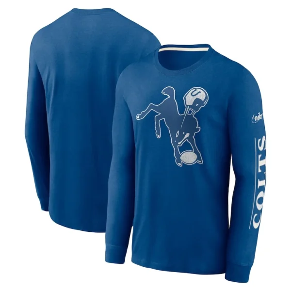 Indianapolis colts nike fashion tri blend long sleeve t shirt Royal