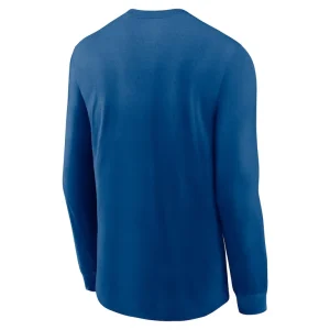 Indianapolis colts nike fashion tri blend long sleeve t shirt Royal L