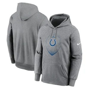 Indianapolis colts nike icon performance pullover hoodie Heather gray