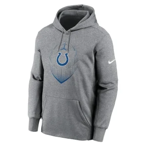 Indianapolis colts nike icon performance pullover hoodie Heather gray M