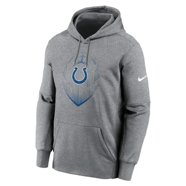 Indianapolis colts nike icon performance pullover hoodie Heather gray M