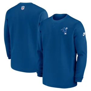 Indianapolis colts nike indiana nights alternate heavy brushed waffle long sleeve top Blue