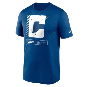 Indianapolis colts nike legend yard lines performance t shirt Royal M