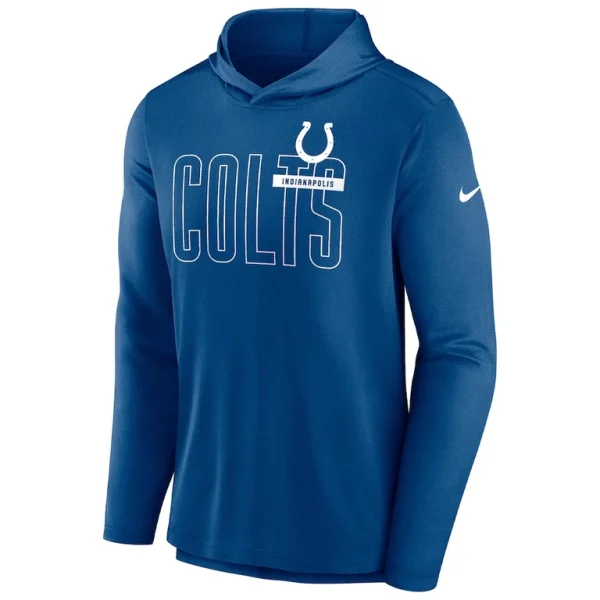 Indianapolis colts nike lightweight performance hooded long sleeve t shirt Royal M
