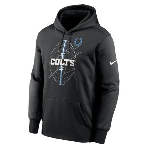 Indianapolis colts nike performance fleece pullover hoodie Black M