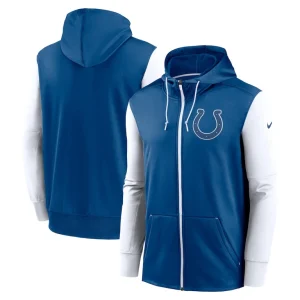Indianapolis colts nike performance full zip hoodie Royal