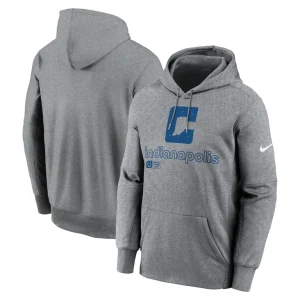 Indianapolis colts nike performance pullover hoodie Heather gray