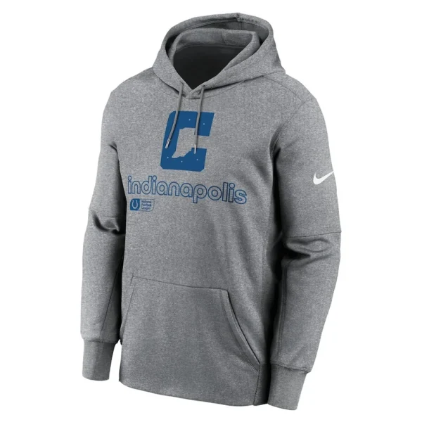 Indianapolis colts nike performance pullover hoodie Heather gray M