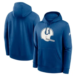 Indianapolis colts nike rewind club logo pullover hoodie Royal