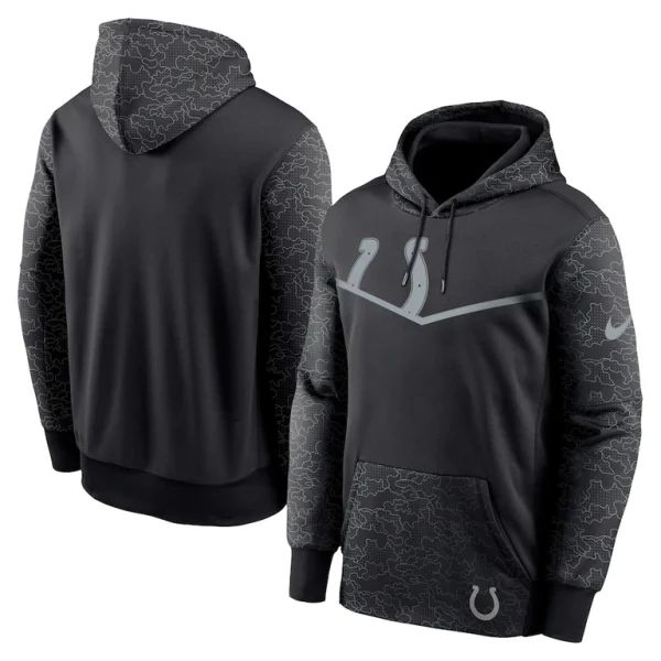 Indianapolis colts nike rflctv chevron pullover hoodie Black