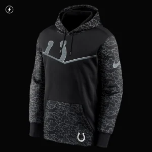 Indianapolis colts nike rflctv chevron pullover hoodie Black XL