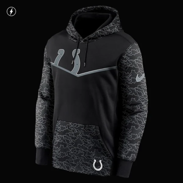 Indianapolis colts nike rflctv chevron pullover hoodie Black XL