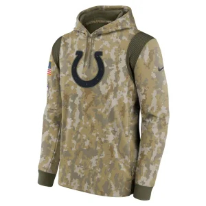 Indianapolis colts nike salute to service therma performance pullover hoodie Camo M