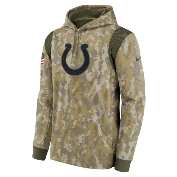 Indianapolis colts nike salute to service therma performance pullover hoodie Camo M