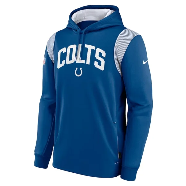 Indianapolis colts nike sideline athletic stack performance pullover hoodie Royal M