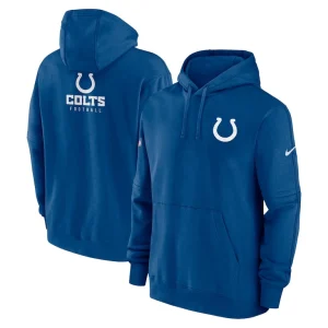 Indianapolis colts nike sideline club fleece pullover hoodie Royal