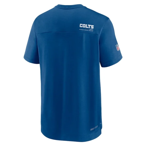 Indianapolis colts nike sideline coach chevron lock up logo v neck performance t shirt Royal M