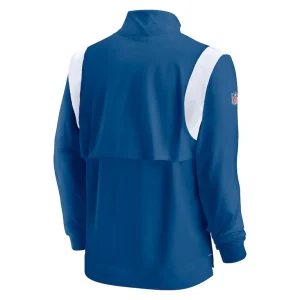 Indianapolis colts nike sideline coach chevron lockup quarter zip long sleeve top Royal L