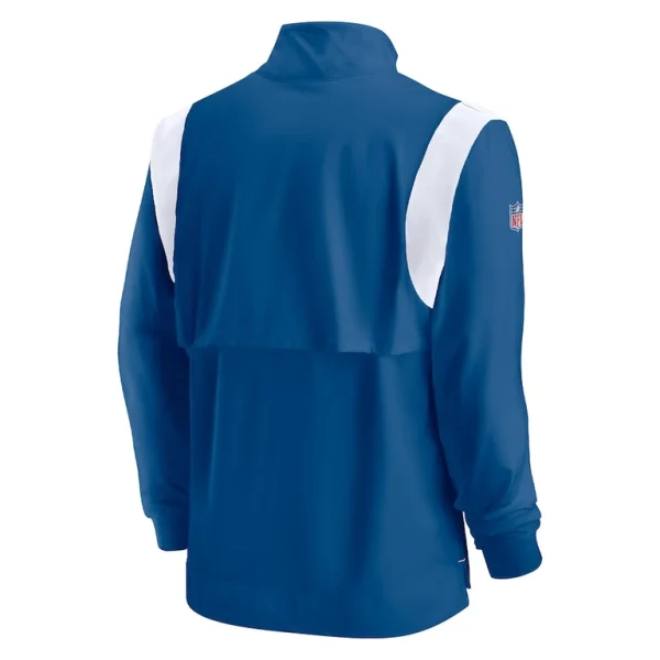 Indianapolis colts nike sideline coach chevron lockup quarter zip long sleeve top Royal L