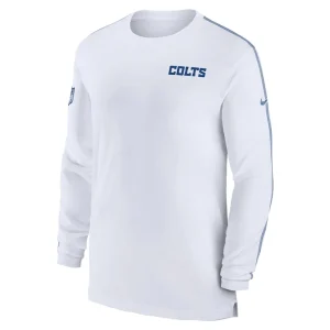 Indianapolis colts nike sideline coach uv performance long sleeve t shirt White M