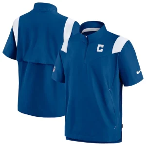 Indianapolis colts nike sideline coaches chevron lockup pullover top Blue
