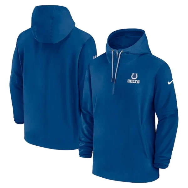 Indianapolis colts nike sideline half zip hoodie Royal