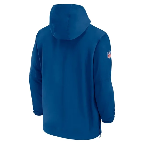 Indianapolis colts nike sideline half zip hoodie Royal L