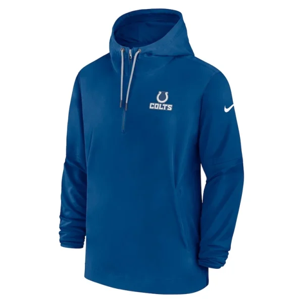 Indianapolis colts nike sideline half zip hoodie Royal M