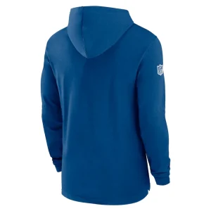 Indianapolis colts nike sideline hoodie performance long sleeve t shirt Royal L