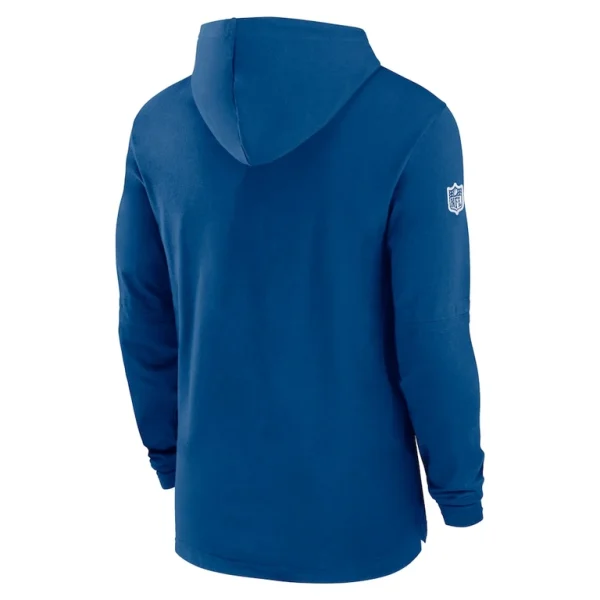 Indianapolis colts nike sideline hoodie performance long sleeve t shirt Royal L
