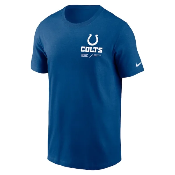 Indianapolis colts nike sideline infograph lockup performance t shirt Royal S
