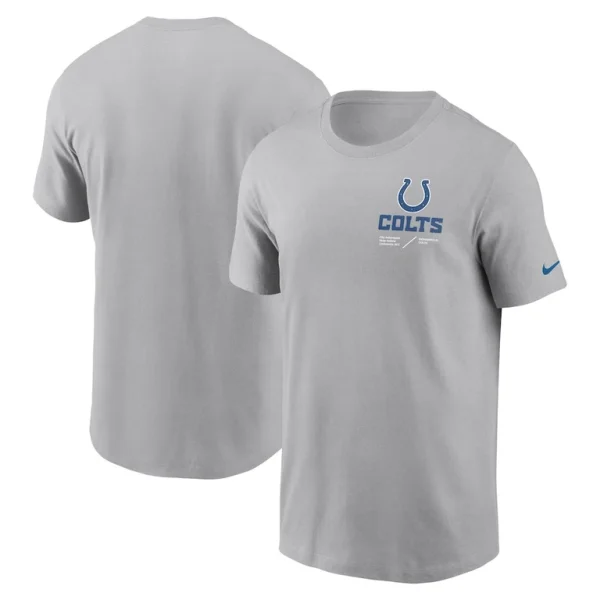 Indianapolis colts nike sideline infograph lockup performance t shirt anthracite Multi